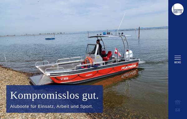 Vorschau von barroboote.de, Hans Barro Aluminium-Bootsbau