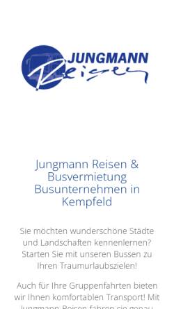 Vorschau der mobilen Webseite www.jungmann-reisen.de, Jungmann Reisen