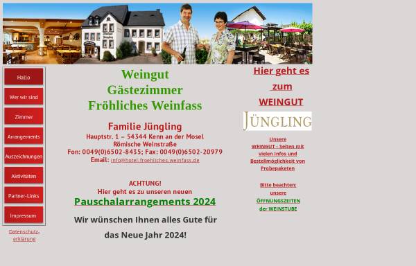 Vorschau von www.hotel-froehliches-weinfass.de, Hotel-Pension-Weingut Fröhliches Weinfass