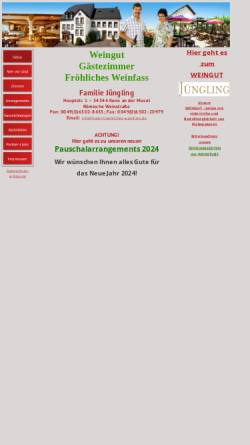 Vorschau der mobilen Webseite www.hotel-froehliches-weinfass.de, Hotel-Pension-Weingut Fröhliches Weinfass
