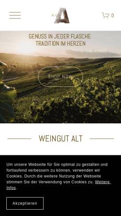 Vorschau der mobilen Webseite www.weingut-alt.de, Weingut Alt