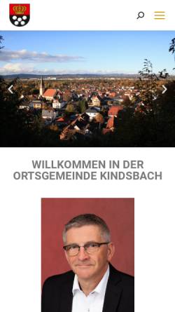 Vorschau der mobilen Webseite kindsbach.de, Ortsgemeinde Kindsbach