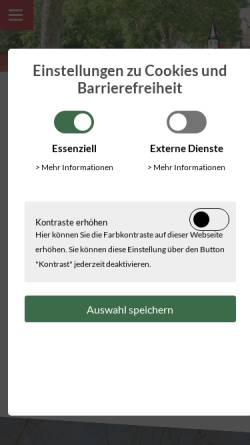 Vorschau der mobilen Webseite www.kirchberg-jagst.de, Kirchberg