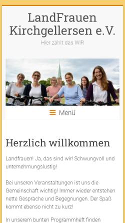 Vorschau der mobilen Webseite www.landfrauen-kirchgellersen.de, LandFrauenverein Kirchgellersen von 1950 e.V.