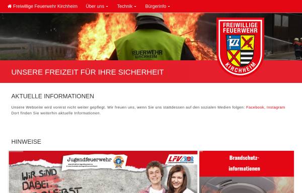 Vorschau von www.fw-kirchheim.de, Freiwillige Feuerwehr Kirchheim