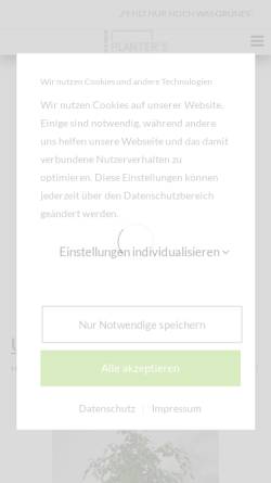 Vorschau der mobilen Webseite www.planterspunch.de, Planter´s Punch - Pflanzen und mehr