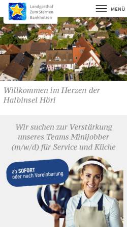 Vorschau der mobilen Webseite www.zum-sternen.de, Landgasthof Zum Sternen