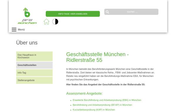 Vorschau von www.bfw-muenchen.de, Berufsförderungswerk München