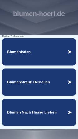Vorschau der mobilen Webseite www.blumen-hoerl.de, Floristik Hörl und Hörl GbR