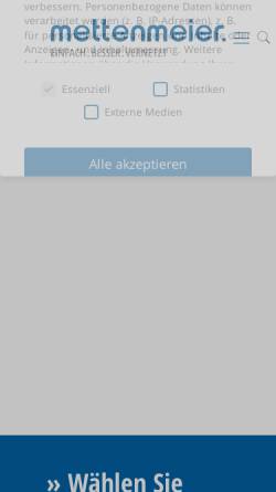 Vorschau der mobilen Webseite www.mettenmeier.de, Mettenmeier GmbH - Geoinformation, Services und Solutions