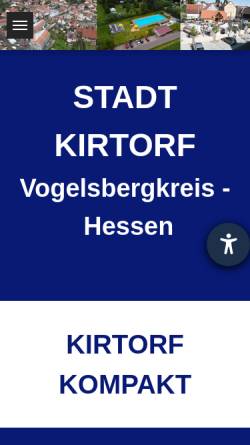 Vorschau der mobilen Webseite www.stadt-kirtorf.de, Stadt Kirtorf