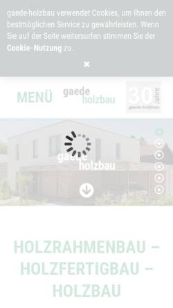 Vorschau der mobilen Webseite www.gaede-holzbau.de, Gaede Holzbau