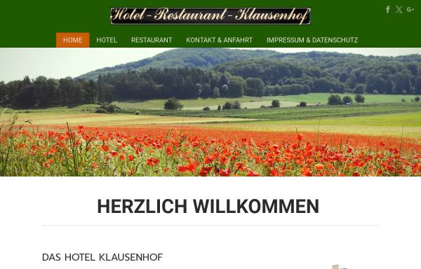 Vorschau von www.hotel-klausenhof.de, Hotel Klausenhof