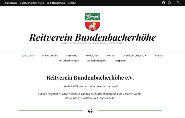 Vorschau von www.reitverein-bundenbacherhoehe.de, Reit- und Fahrverein Bundenbacherhöhe e.V.
