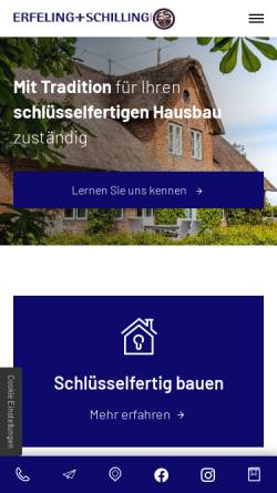 Vorschau der mobilen Webseite www.erfeling-schilling.de, Erfeling + Schilling GmbH