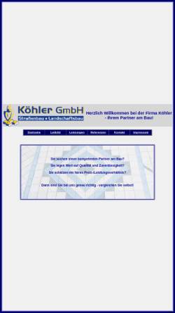 Vorschau der mobilen Webseite www.koehler-pflasterbau.de, Dirk Köhler Tiefbau