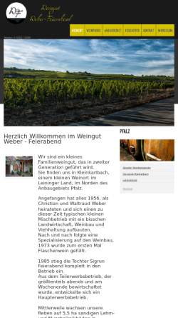 Vorschau der mobilen Webseite www.weinbau-weber-feierabend.de, Weinbau Christian Weber Nachf. Sigrun Feierabend