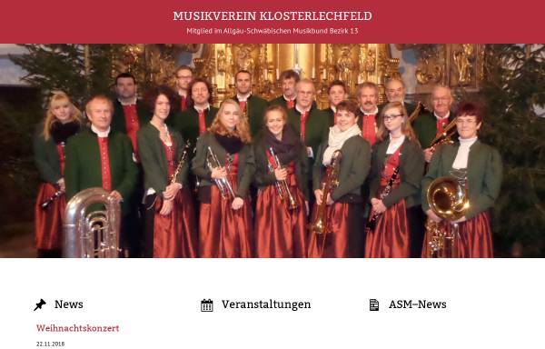 Vorschau von www.mvkl.de, Der Musikverein Klosterlechfeld e.V. - fest verwurzelt mit der Geschichte Klosterlechfelds
