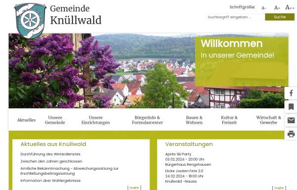 Vorschau von www.knuellwald.de, Gemeinde Knüllwald