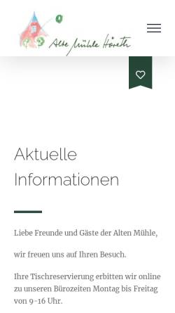 Vorschau der mobilen Webseite www.thomashoereth.de, Alte Mühle - Thomas Höreth