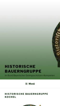 Vorschau der mobilen Webseite www.historische-bauerngruppe-kochel.de, Historische Bauerngruppe Kochel