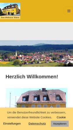 Vorschau der mobilen Webseite www.loewe-moosbach.de, Landgasthof Zum Goldenen Löwen