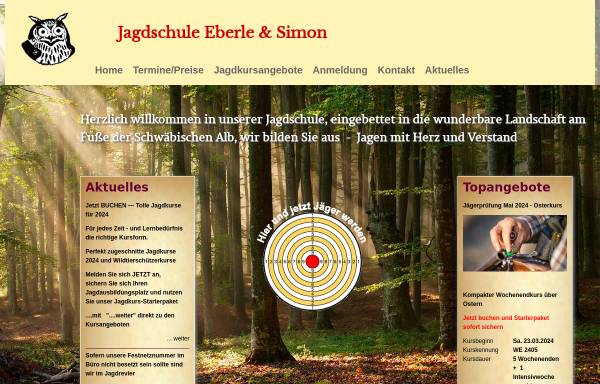 Vorschau von www.jagdkurse.de, Jagdschule Eberle & Simon