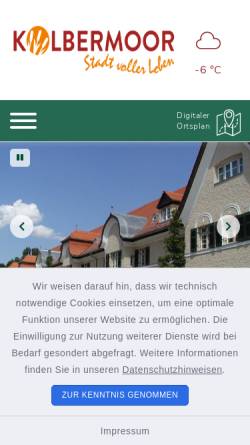 Vorschau der mobilen Webseite www.kolbermoor.de, Kolbermoor