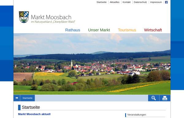 Vorschau von www.moosbach.de, Markt Moosbach