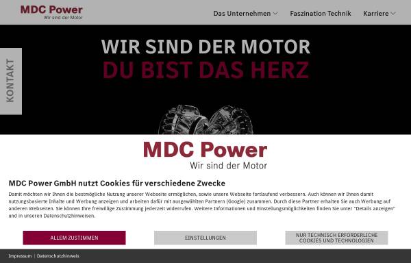 Vorschau von www.mdc-power.com, MDC Power GmbH