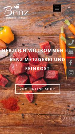 Vorschau der mobilen Webseite schwanen-metzgerei.de, Schwanen-Metzgerei Benz