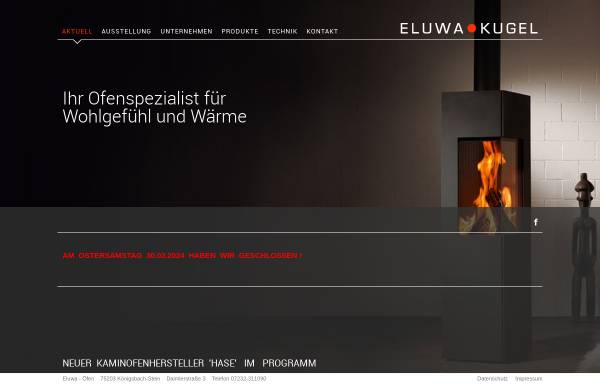 Vorschau von www.eluwa-kugel.de, Eluwa Kugel Gmbh & Co.KG
