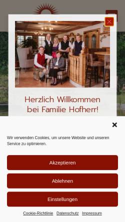 Vorschau der mobilen Webseite www.posthotel-hofherr.de, Posthotel Hofherr
