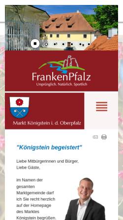 Vorschau der mobilen Webseite www.markt-koenigstein.de, Markt Königstein