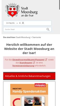 Vorschau der mobilen Webseite www.moosburg.de, Stadt Moosburg
