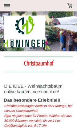 Vorschau der mobilen Webseite www.ferien-christbaumhof.de, Ferien-Christbaumhof Familie Höninger