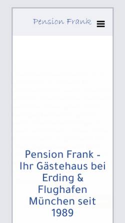 Vorschau der mobilen Webseite www.pension-frank-moosinning.de, Pension Frank