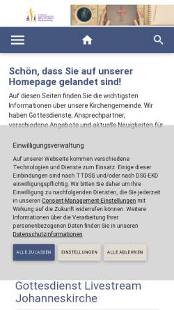 Vorschau der mobilen Webseite www.ev-kirche-muenchingen.de, Evangelische Kirche Münchingen