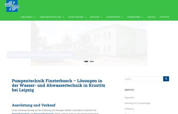 Vorschau von www.pumpe-leipzig.de, Pumpentechnik Finsterbusch