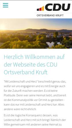 Vorschau der mobilen Webseite www.cdu-kruft.de, CDU Kruft