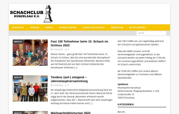 Vorschau von www.sckuen.de, Schachclub Künzelsau e.V.