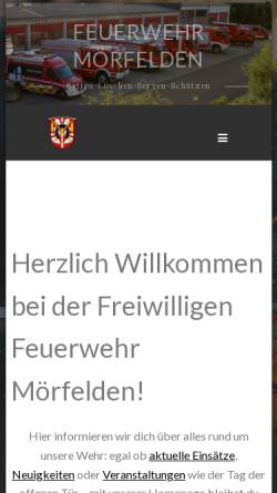Vorschau der mobilen Webseite www.feuerwehr-moerfelden.de, Freiwillige Feuerwehr Mörfelden