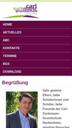 Vorschau der mobilen Webseite www.grundschule-nackenheim.de, Carl-Zuckmayer-Grundschule