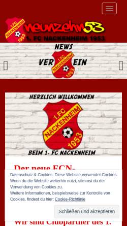 Vorschau der mobilen Webseite 1fc-nackenheim.de, 1. FC Nackenheim
