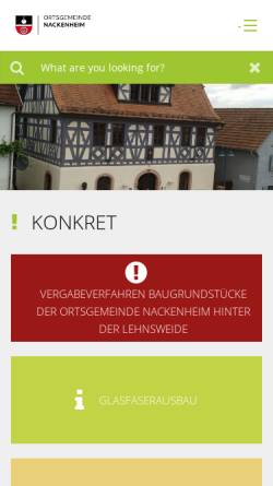 Vorschau der mobilen Webseite www.nackenheim.de, Ortsgemeinde Nackenheim