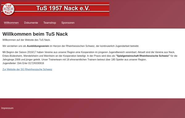 Vorschau von www.tus-nack.de, TuS 1957 Nack e.V.