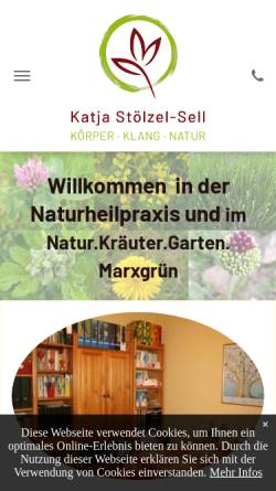 Vorschau der mobilen Webseite www.natur-kräuter-klang.de, Ernaehrungsberatung Oberfranken Katja Stölzel