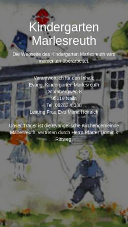 Vorschau der mobilen Webseite kindergarten-marlesreuth.de, Kindergarten Marlesreuth