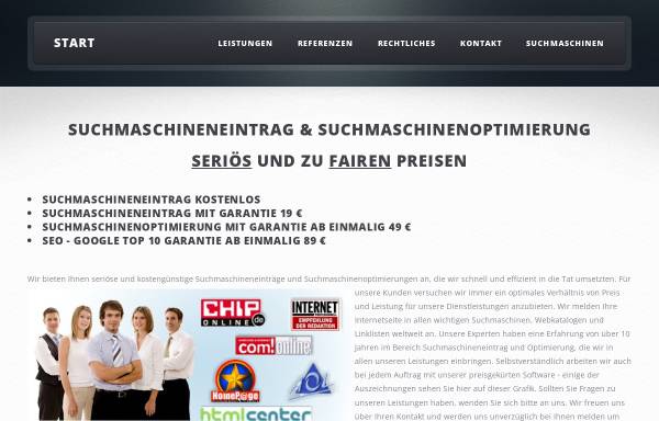 Vorschau von www.suchmaschinen-eintragen.de, Registrator webpublishing - Suchmaschinen-Einträge und -Optimierung