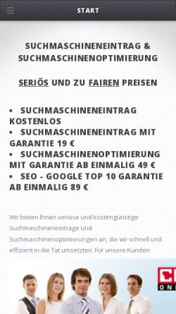 Vorschau der mobilen Webseite www.suchmaschinen-eintragen.de, Registrator webpublishing - Suchmaschinen-Einträge und -Optimierung
